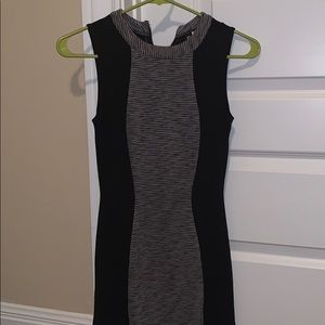 Black and grey mini dress